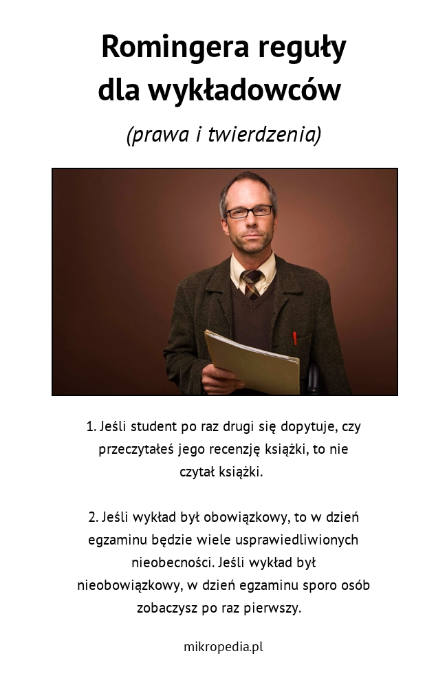Romingera reguły dla wykładowców